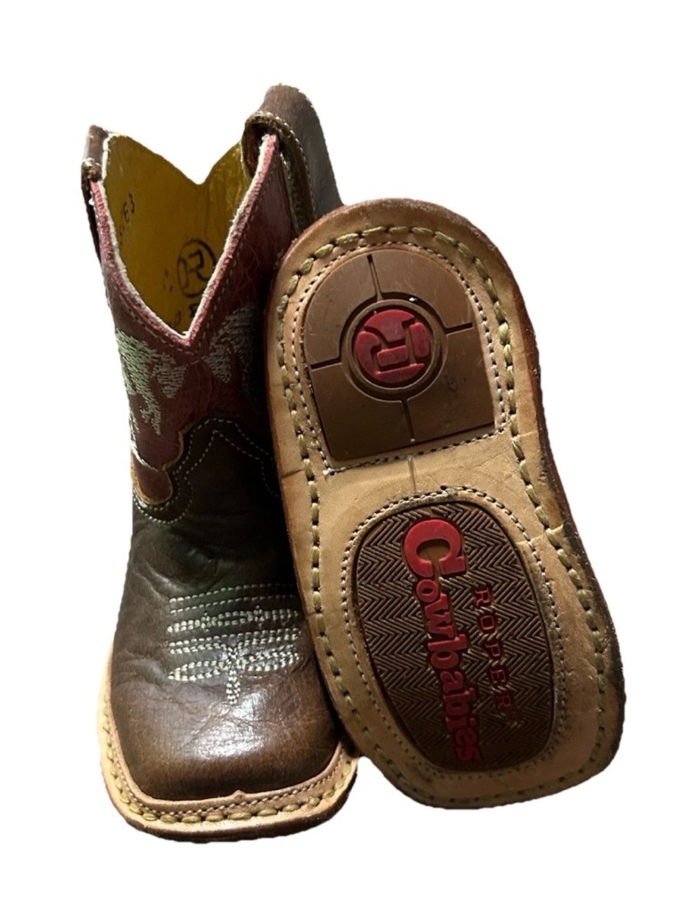 Baby Toddler Roper Cowbabies Cowboy Boots Size 3 - Picture 3 of 4